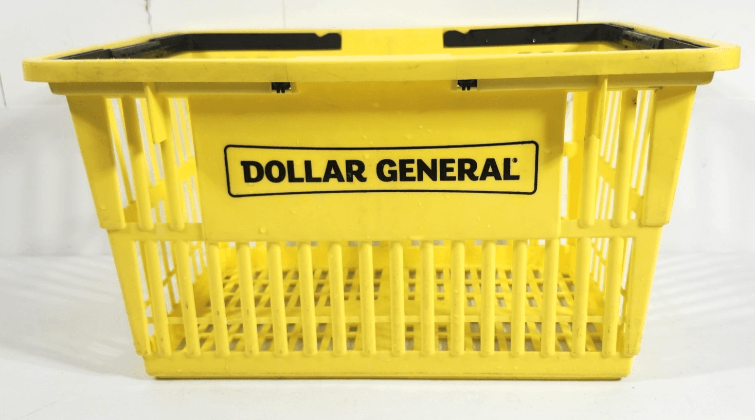 Dollar General Logo Plastic Shopping Basket Yellow