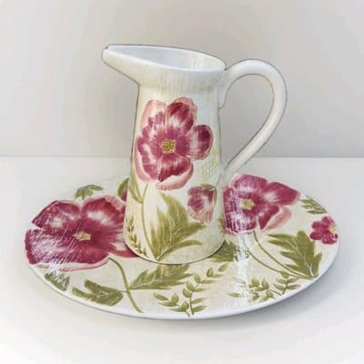 Romance Nanette Vacher Ambience Collection 18" Oval Serving Plate Platter