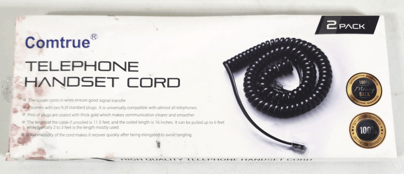 Comtrue Telephone Handset Cord Universally Compatible 2 Pack
