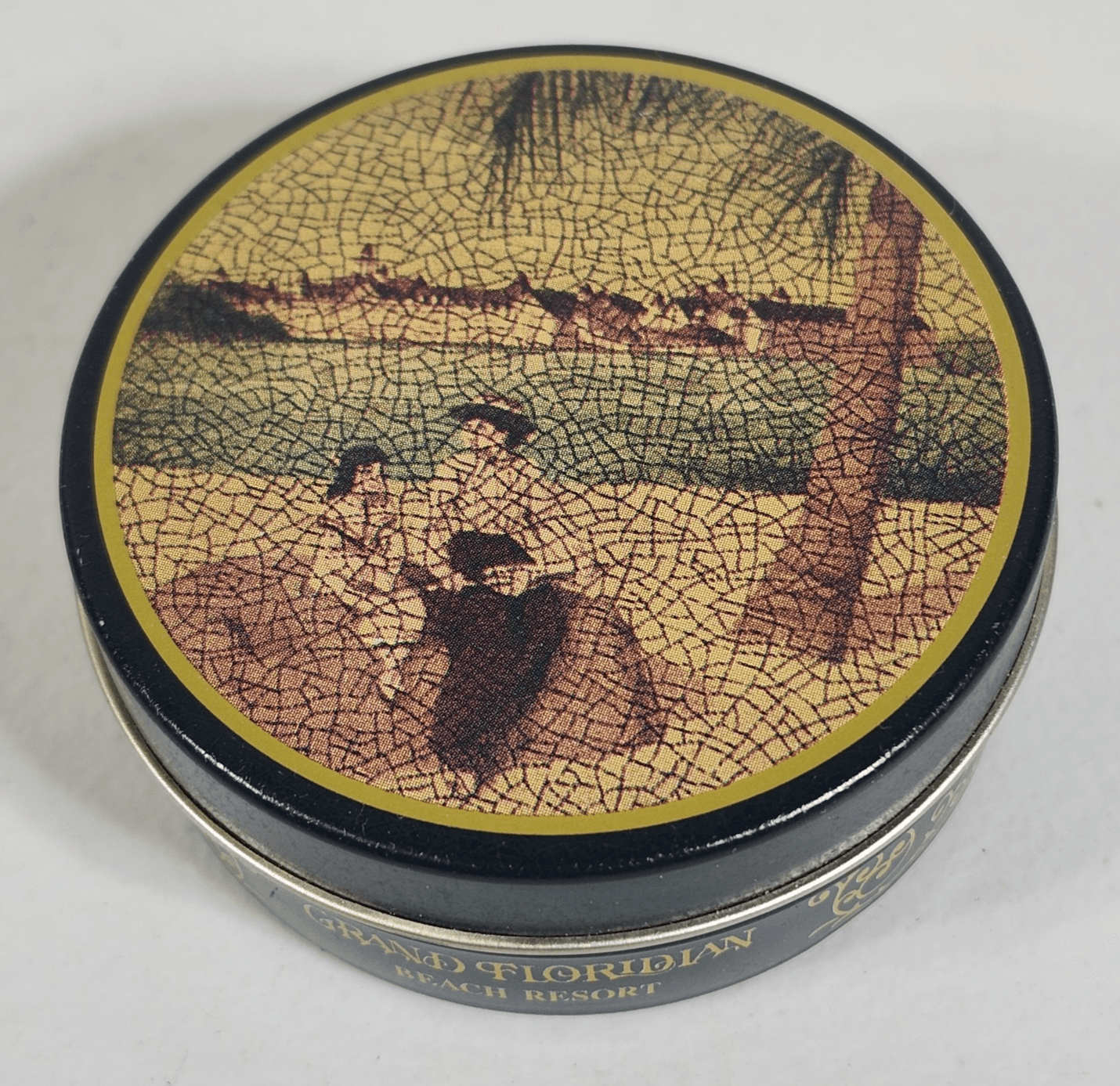 Vtg Disney WDW Grand Floridian Beach Resort Sewing Notion Tin Circa 1993