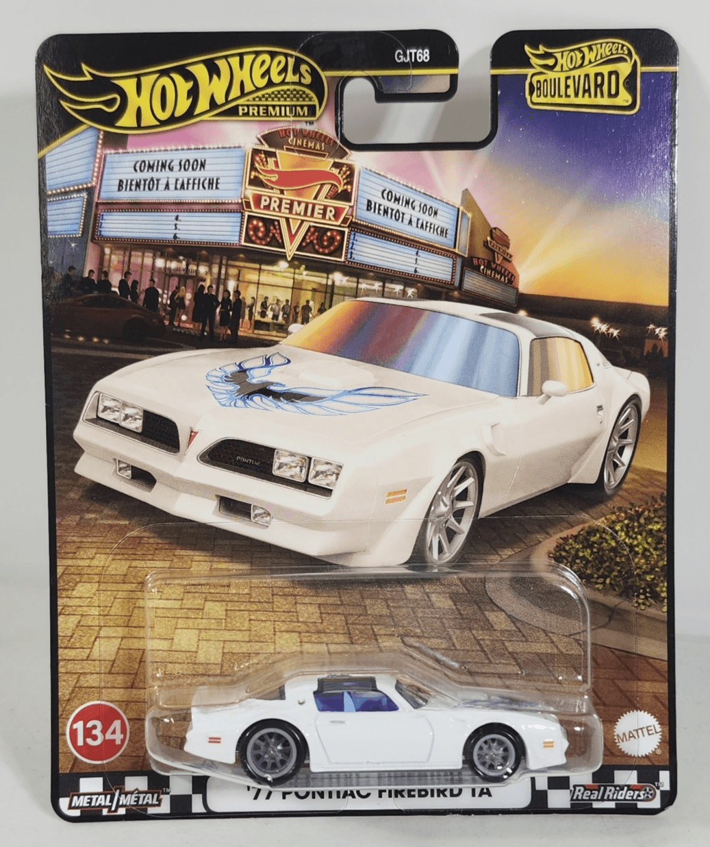 Hot Wheels Premium Boulevard '77 Pontiac Firebird TA White Car 1/64 Toy NEW