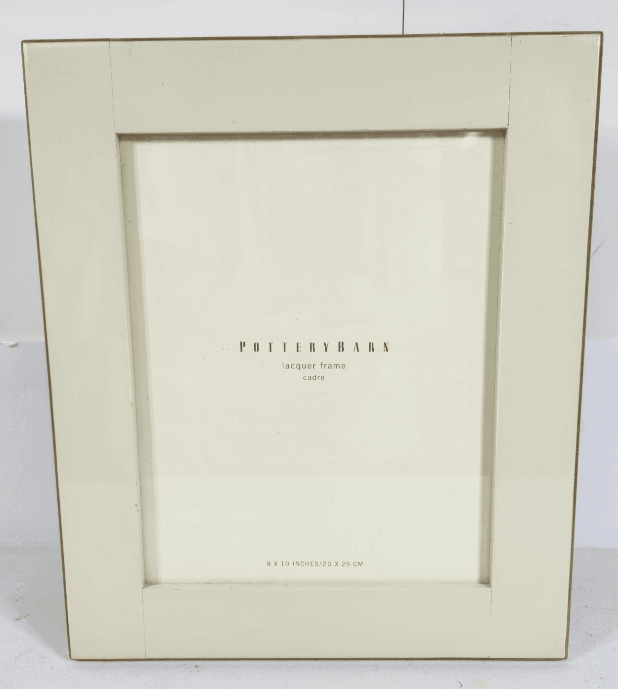 Pottery Barn Lacquer Frame 8"x10" Beige Photo Picture Holder Home Decor