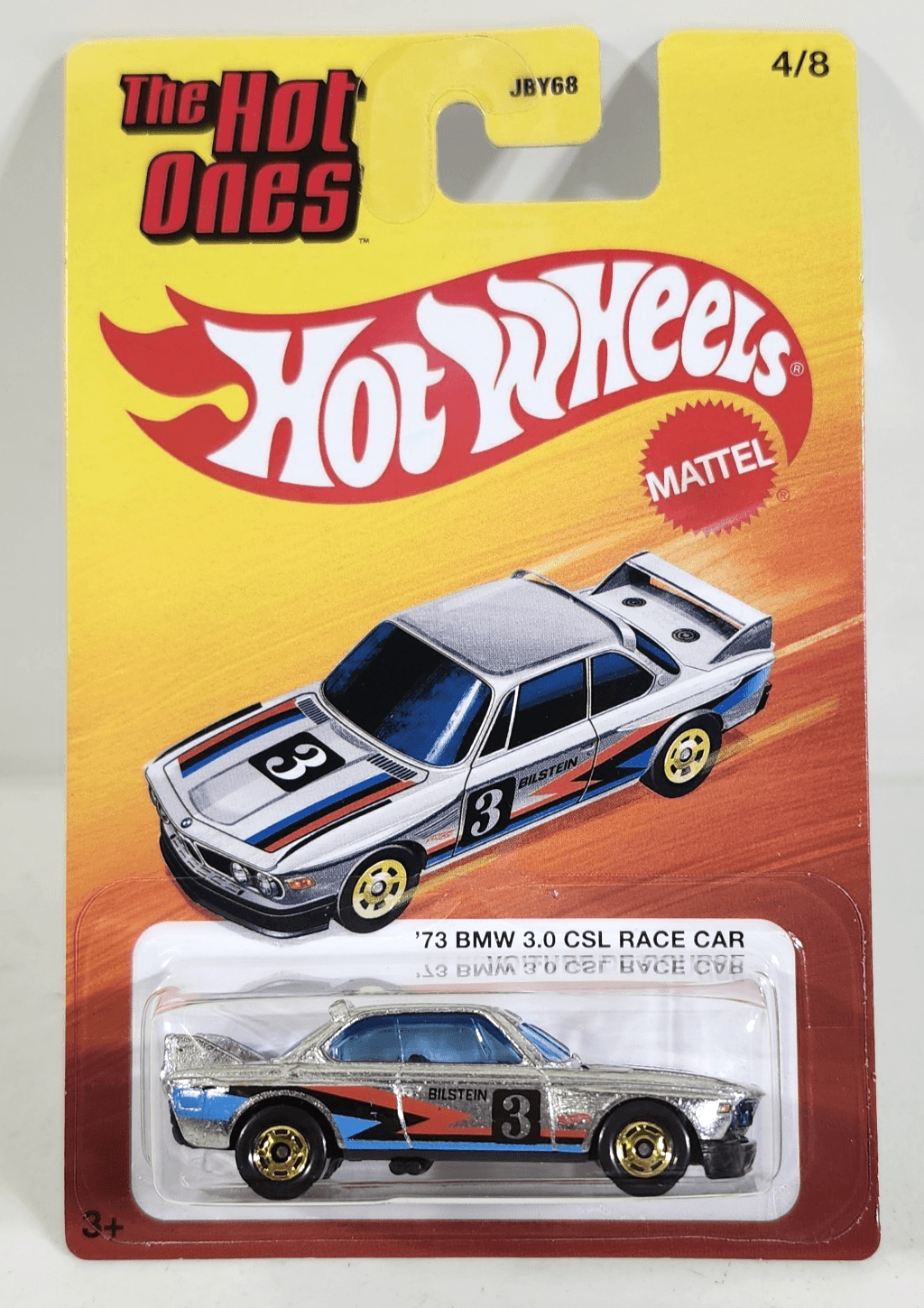Hot Wheels '73 BMW 3.0 CSL Race Car Hot Ones Silver Toy 1/64 Vehicle NEW