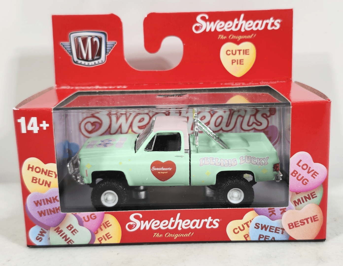 M2 Machines Sweethearts Chevrolet Cheyenne 4x4 Green 1/64 Truck Toy Vehicle NEW