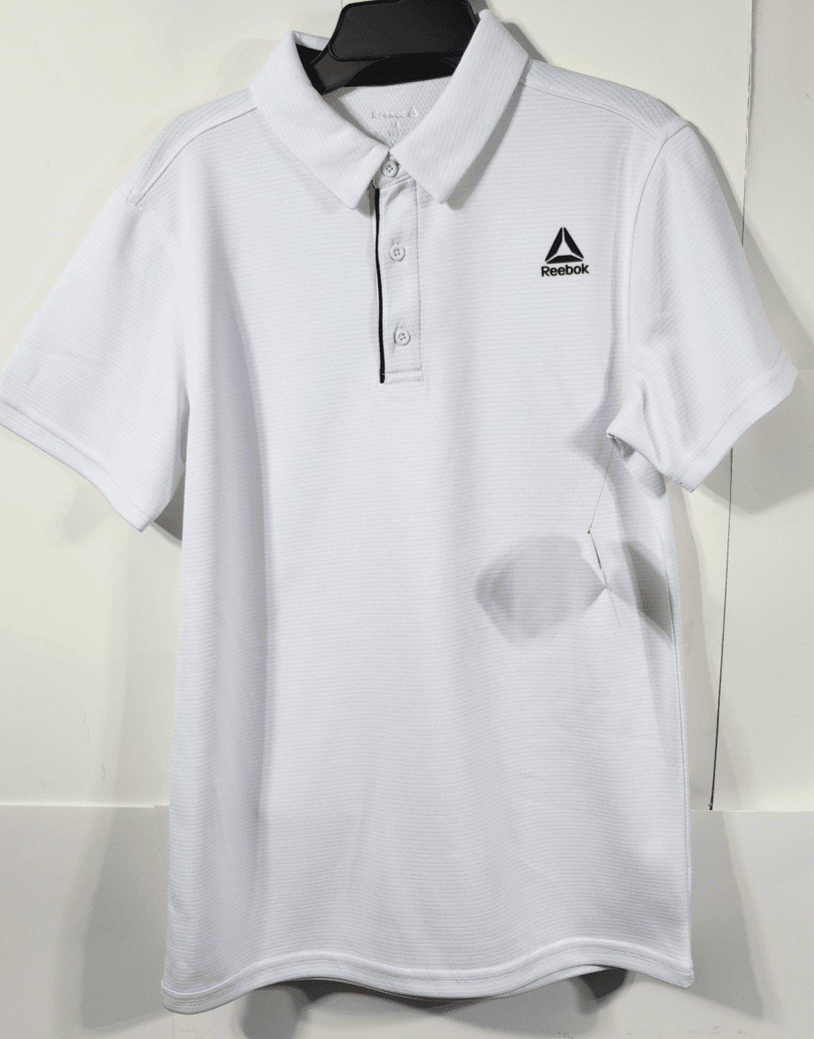 Reebok Boy’s Performance Polo Shirt Size XXL 18 White Short Sleeve NEW