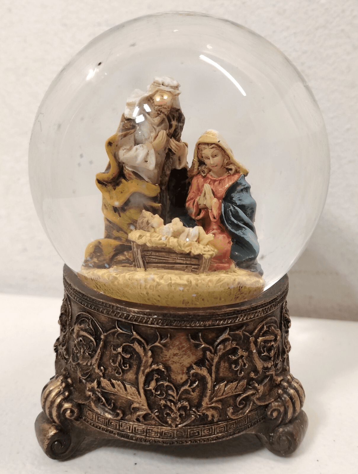Holy Family Waterglobe Christmas Decoration Jesus W/ Original Box Department 56