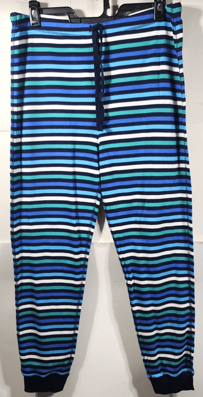 Primary 100% Organic Cotton Stripe Jogger Lounge Women's L Pants NEW