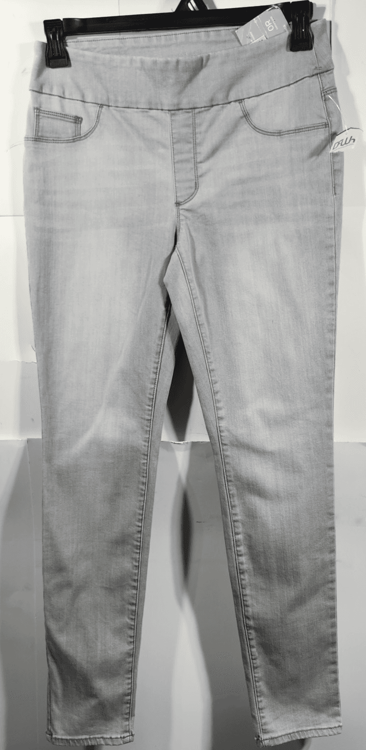Chicos Women's Jeans Size 4R Gray Denim Jeggings Ankle Stretch Comfort NEW