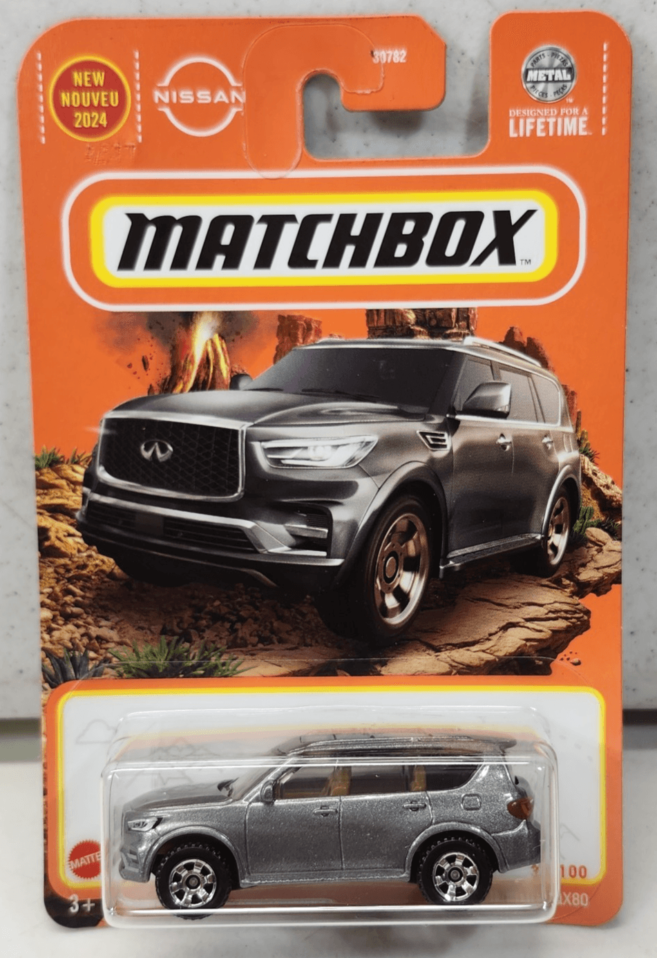 2024 Matchbox 2022 Infiniti QX80 Gray Car 1/64 Toy Vehicle Mattel NEW