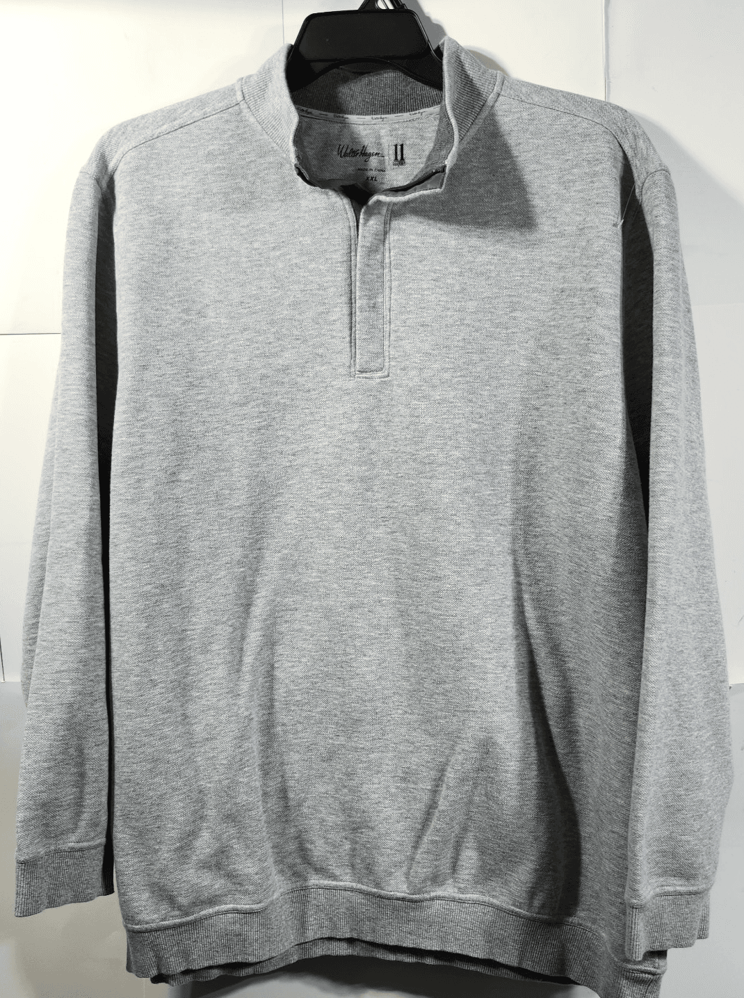 Walter Hagen Men's XXL 11 Majors Sweatshirt Gray 1/4 Zip Golf Pullover