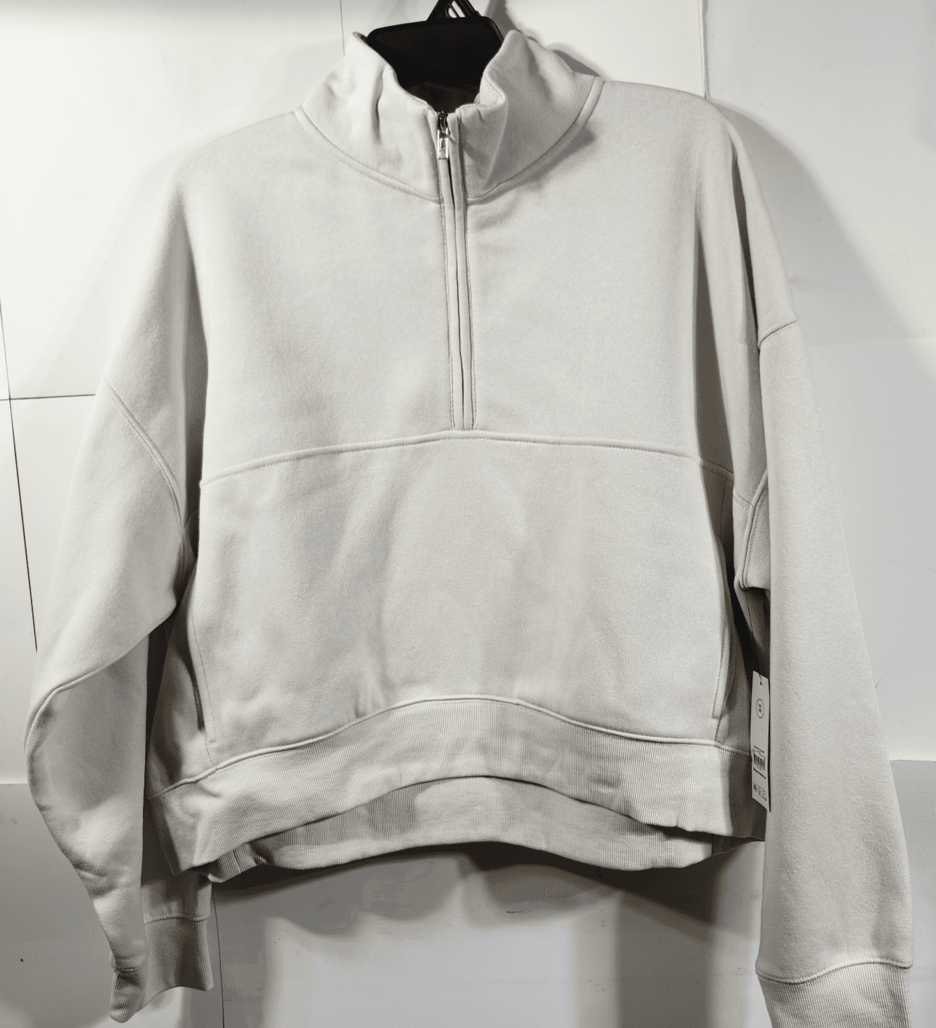 No Boundaries Women's XXL 1/2 Zip Pullover Beige Long Sleeve NEW