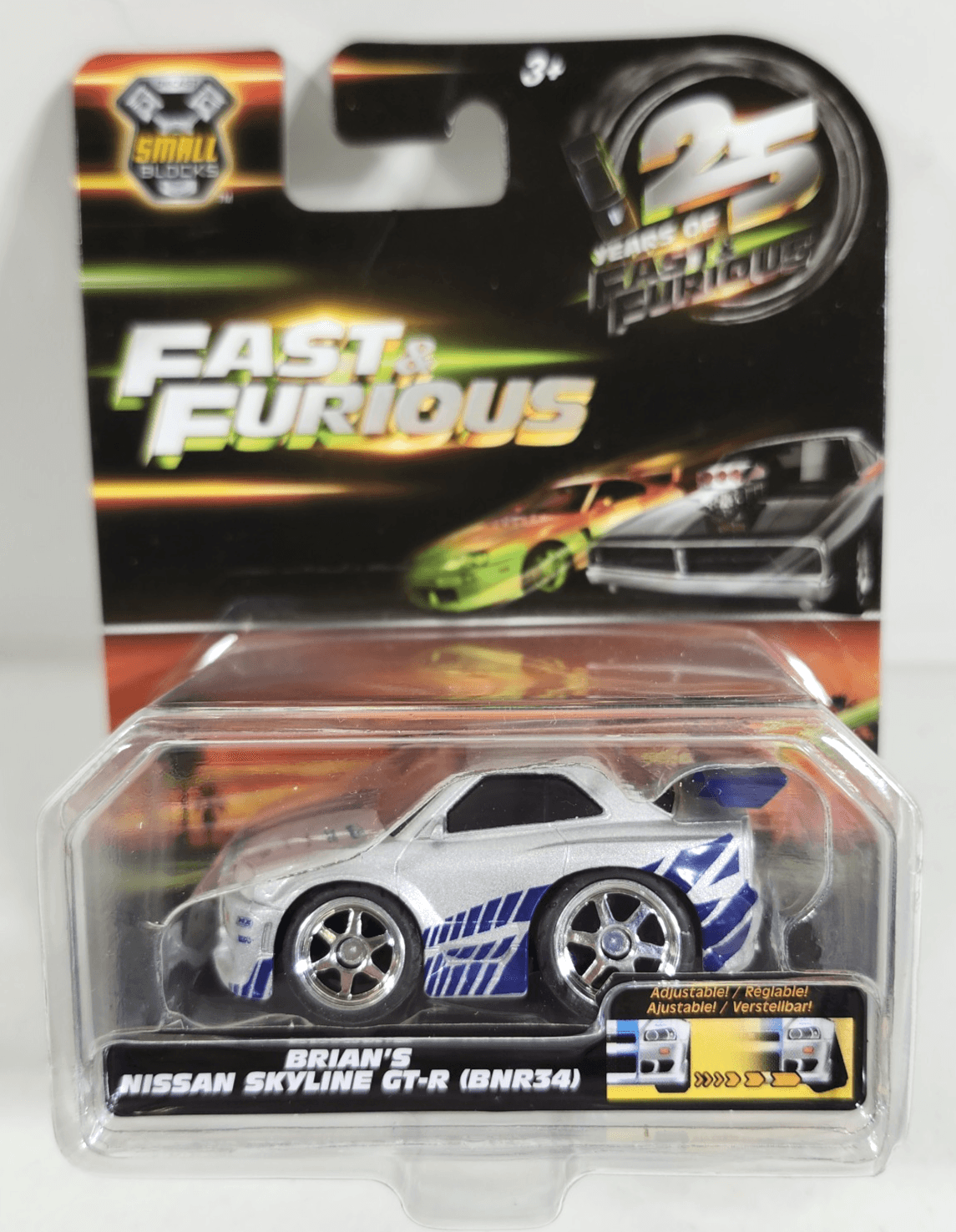Jada Fast & Furious 25 Years Small Blocks 1/43 Brian's Nissan Skyline GT-R NEW