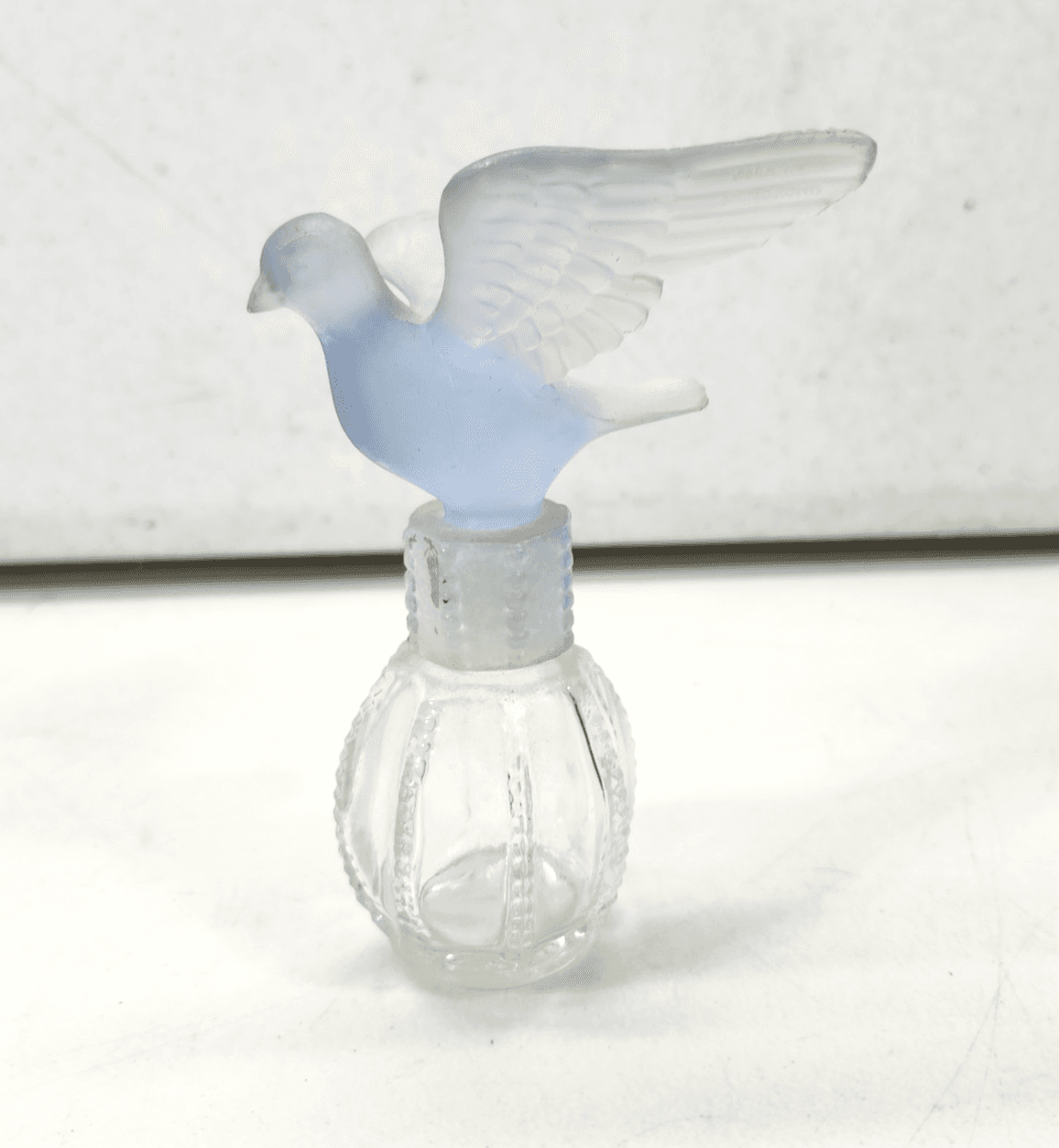 Vintage Delagar Dove Women's Perfume Blue Color Dove Empty Bottle