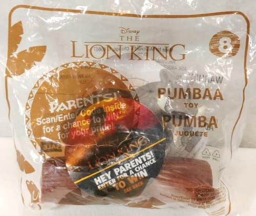 Lion King #8 Pumba Warthog Mcdonalds Happy Meal Kids Toy Sealed NEW