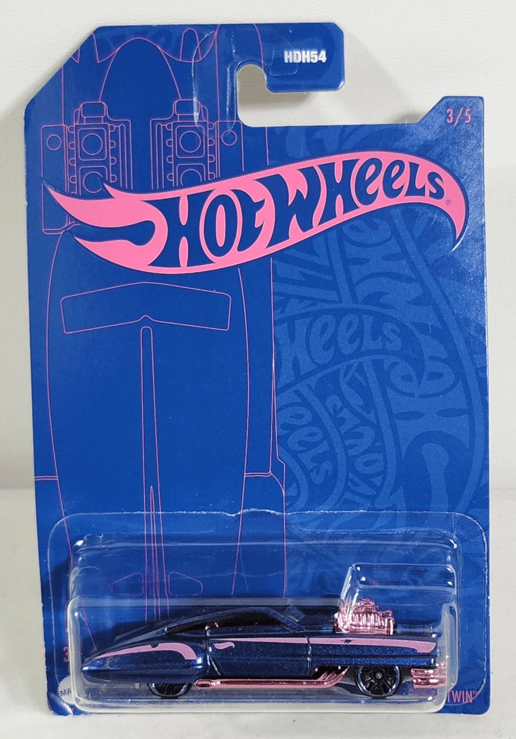 2021 Hot Wheels Evil Twin Blue And Pink 54th Anniversary Edition Car 1/64 Toy