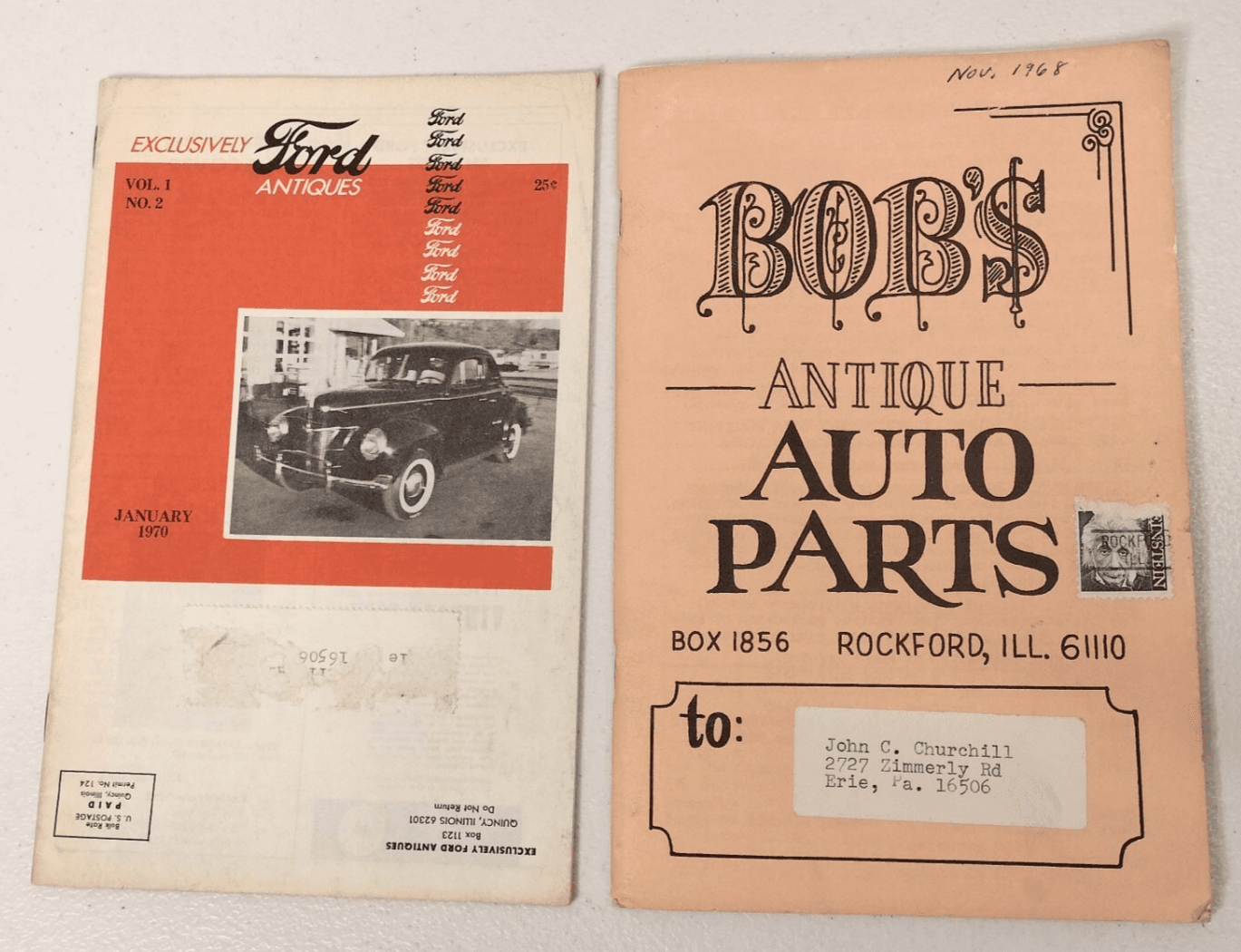 1968 Bob's Antique Auto Parts & Accessories Book Catalog