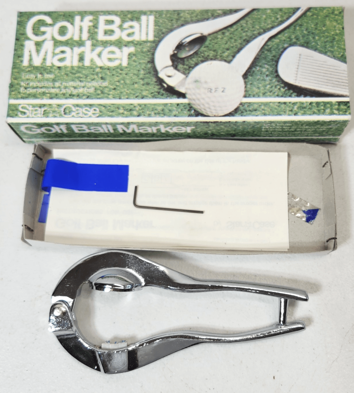 Vintage Star Case Metal Golf Ball Marker Tool