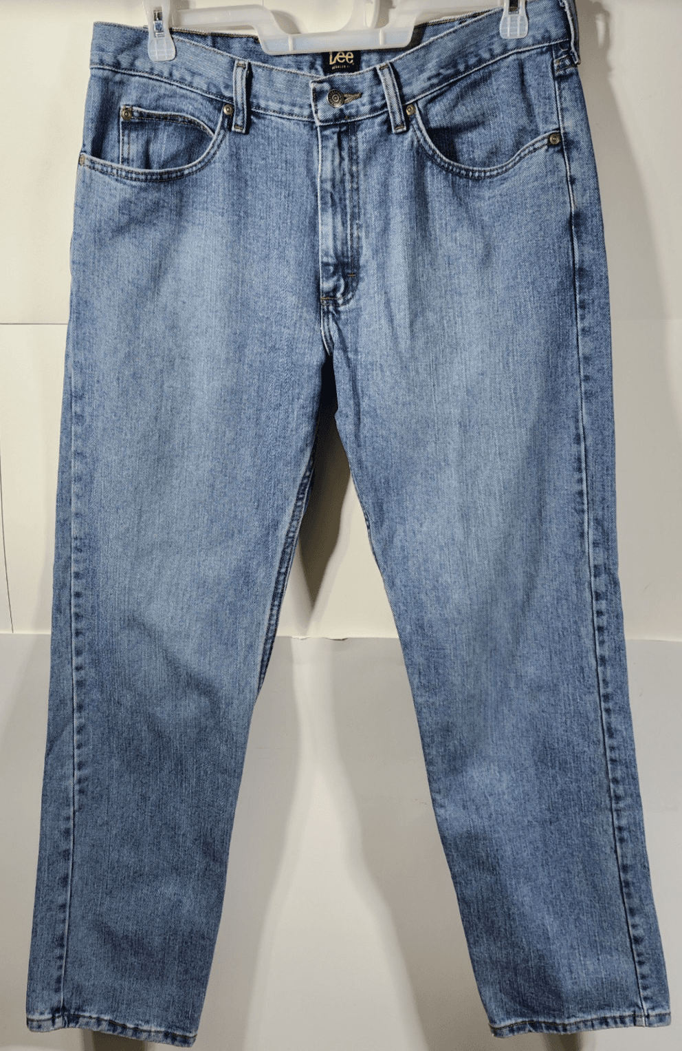 Lee Jeans Men's Size 36X32 Regular Fit 100% Cotton Blue Denim Pants