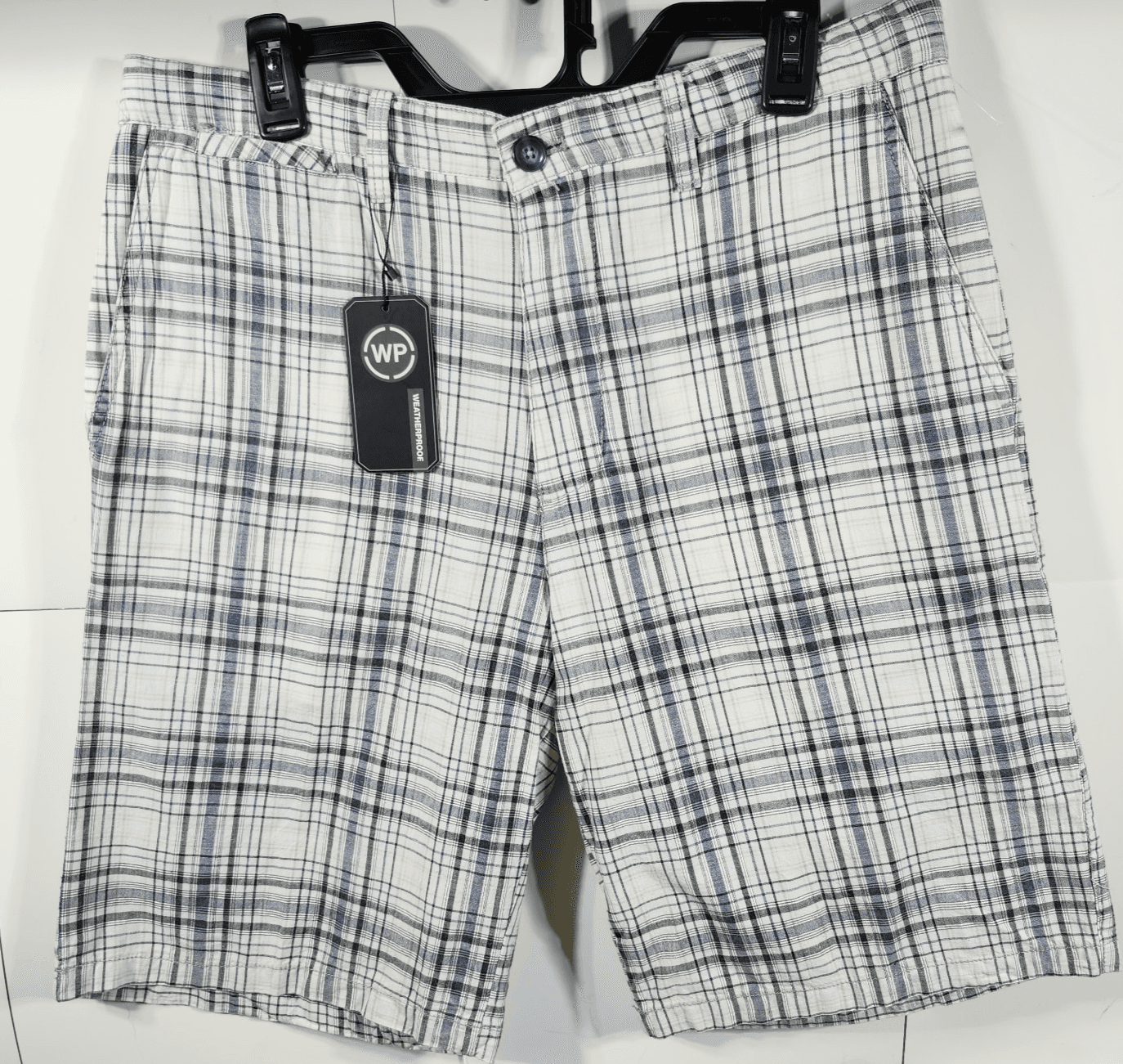 Weatherproof Shorts Men's Size 34 Plaid Cotton With Pockets NEW