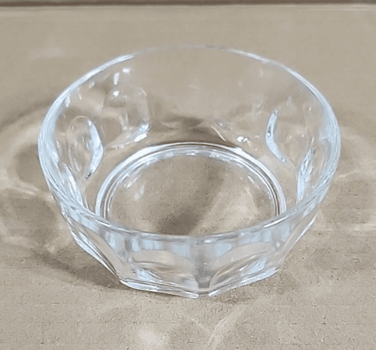 Vintage Arcoroc France Dimpled Thumbprint Glass Dessert Bowl 4.25"
