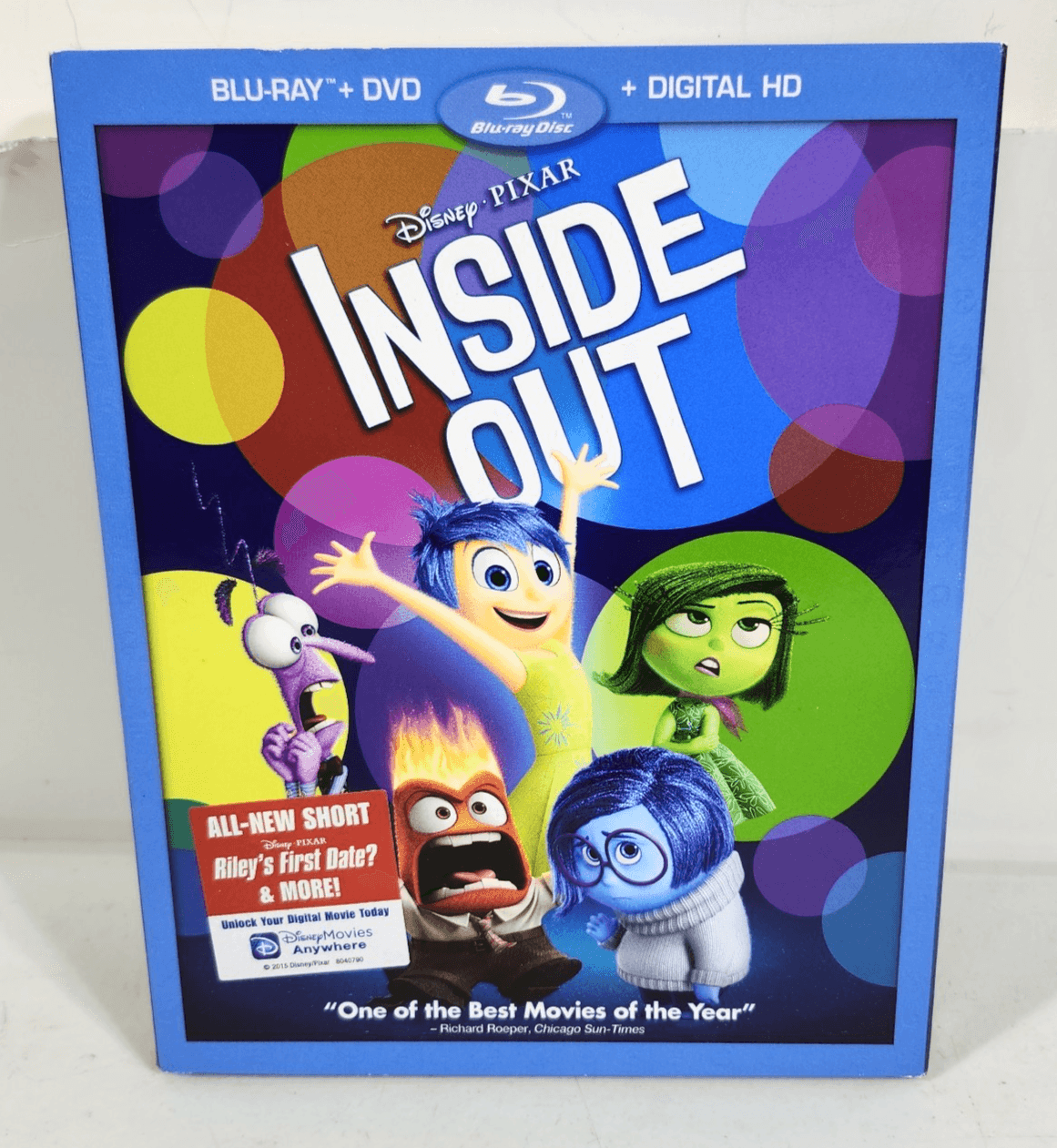 Inside Out Blu-ray/DVD Combo Cartoon Movie