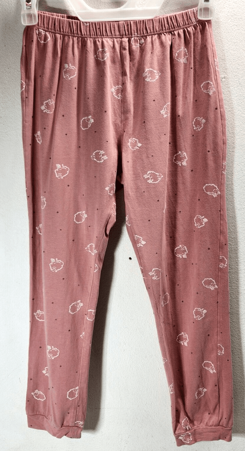 Zara Girls Elastic Waist Pull On Leggings Size 9-10 Pink Lamb Design Pants