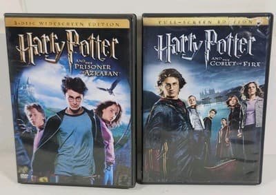 Harry Potter and the Prisoner of Azkaban And Goblet Of Fire DVD Movies Lot