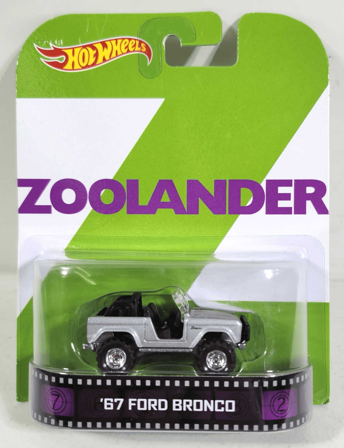 Hot Wheels Zoolander '67 Ford Bronco Silver Car 1/64 Toy Vehicle NEw