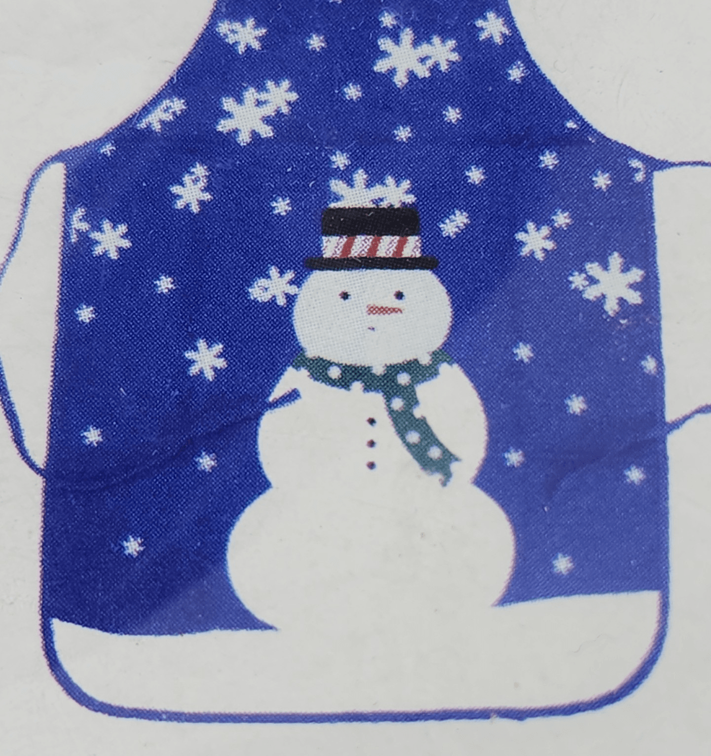 Christmas Apron Snowman Blue 30" X 20" Holiday Attire NEW