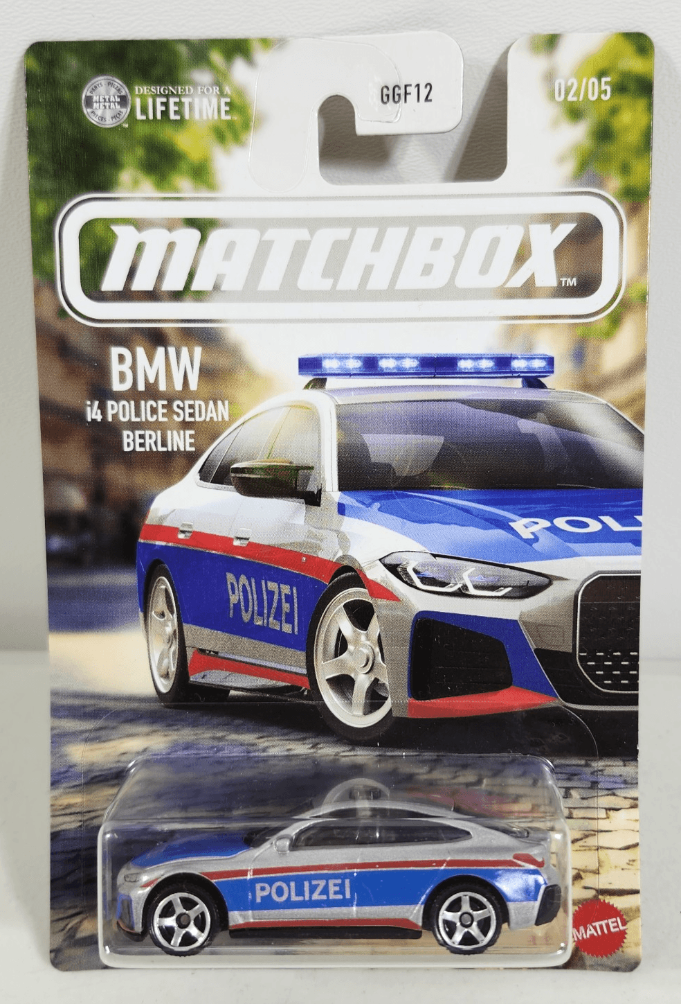2026 Matchbox BMW i4 Police Sedan Berline European Car 1/64 Toy Vehicle NEW