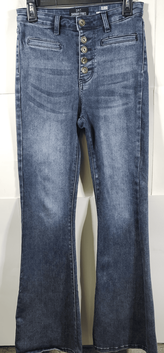 Skinny Fries Jeans Womens 7 Super High Rise Eloise Blue Denim