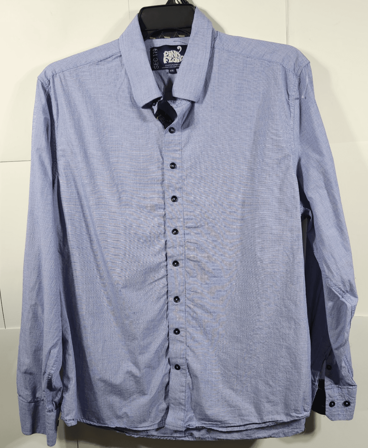 Sec 119 Pink Floyd Men's Shirt Long Sleeve Button Up XXL Blue