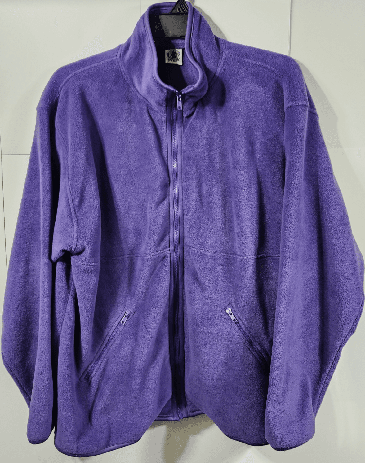 Vintage WEK Jacket Womens Size XL Full Zip Purple With Pockets