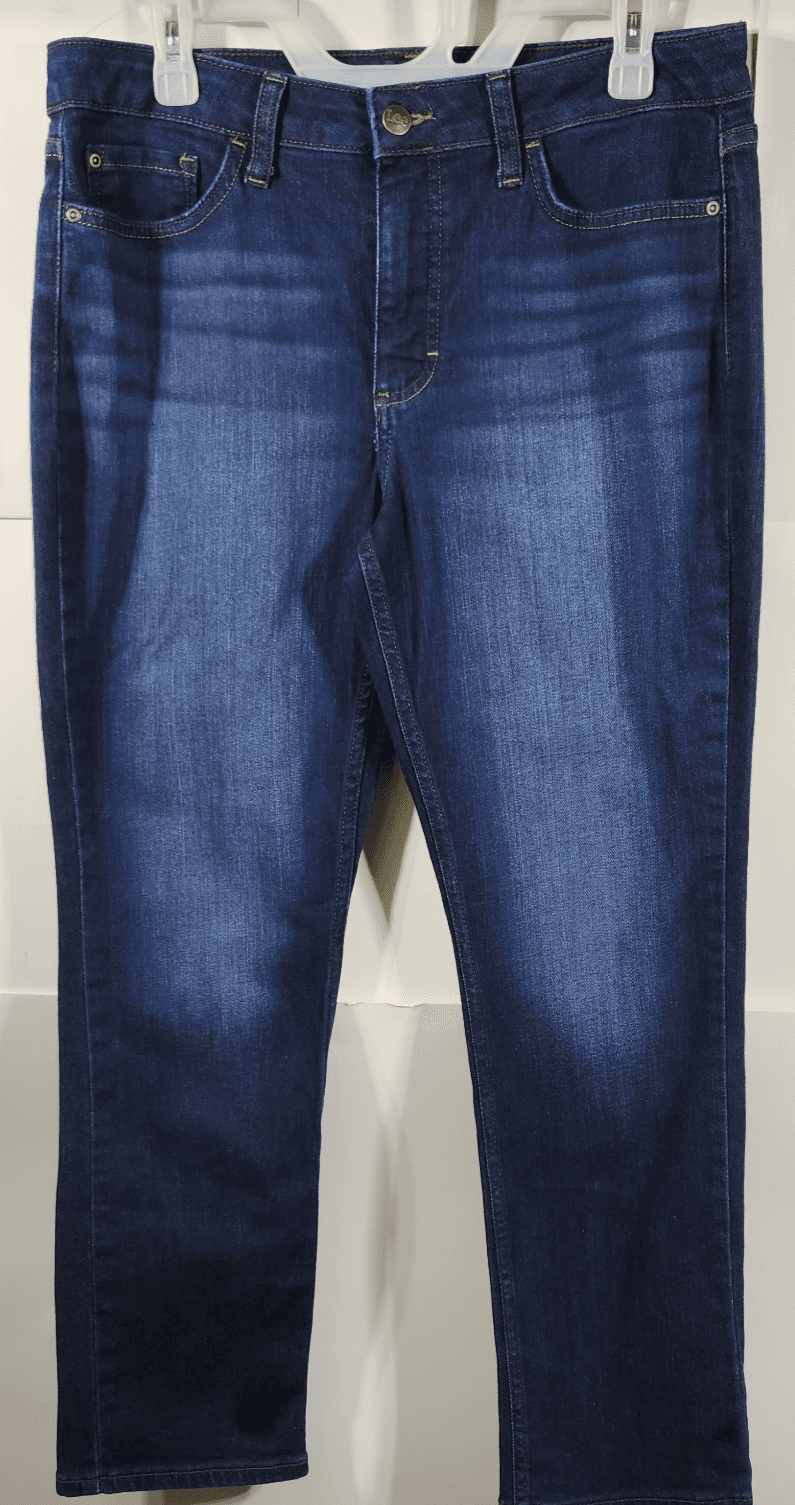 Lee Jeans Womens 12S Blue Denim Straight Leg Pants