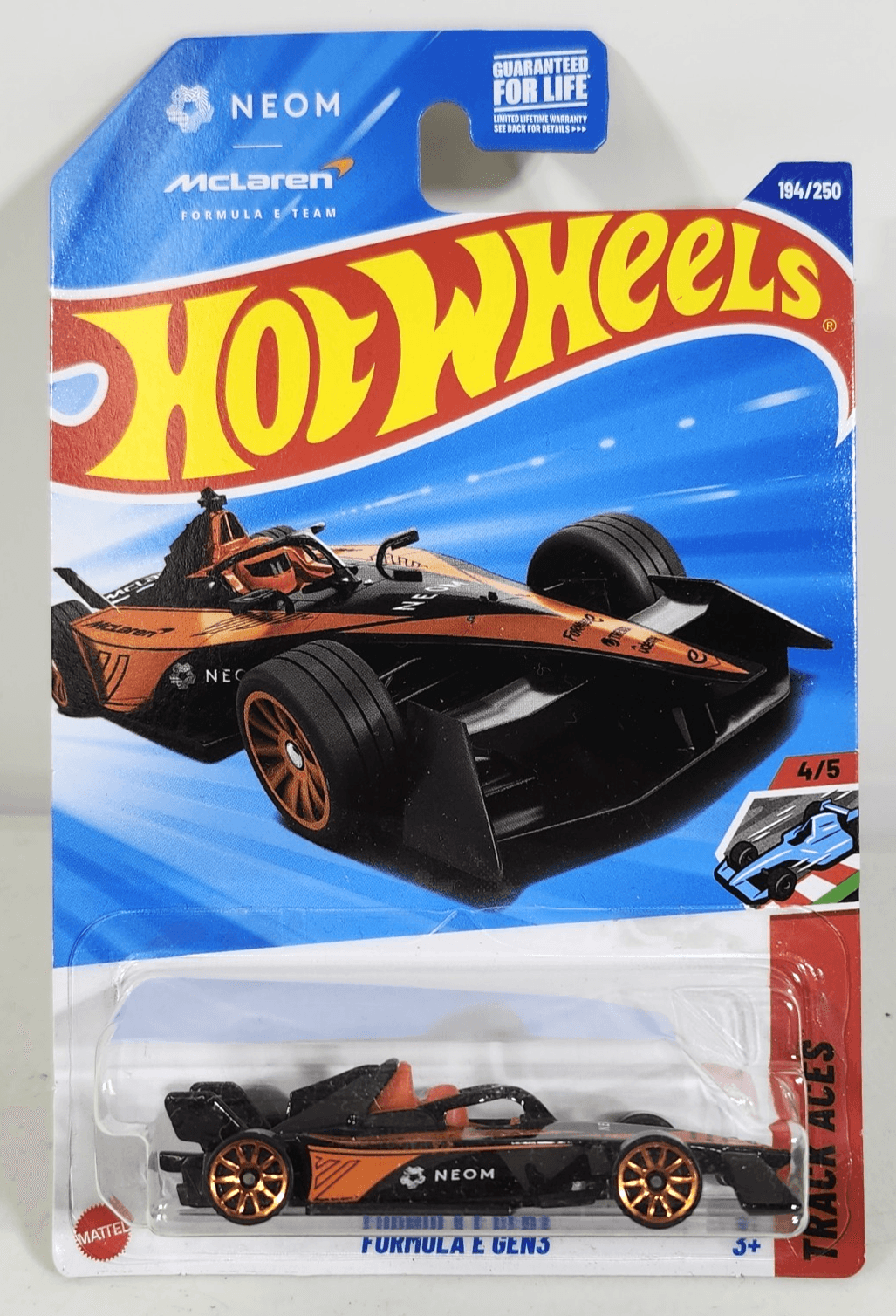 Hot Wheels McLaren Formula E Gen3 Track Aces Car 1/64 Toy Vehicle NEW