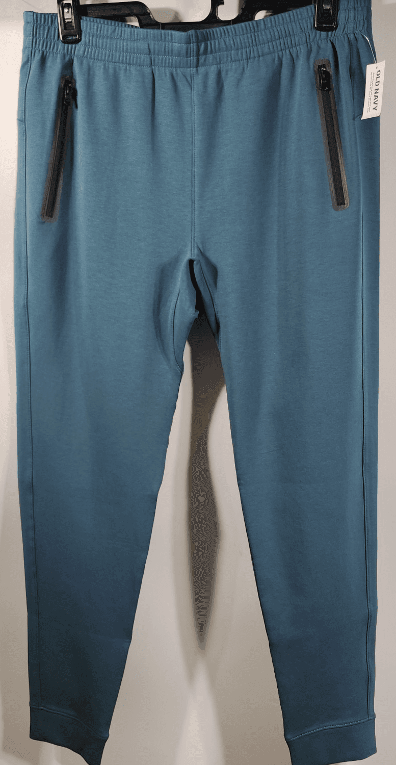 Old Navy Active Dynamic Jogger Pants Men's L Green Stretch Zip Pockets NEW