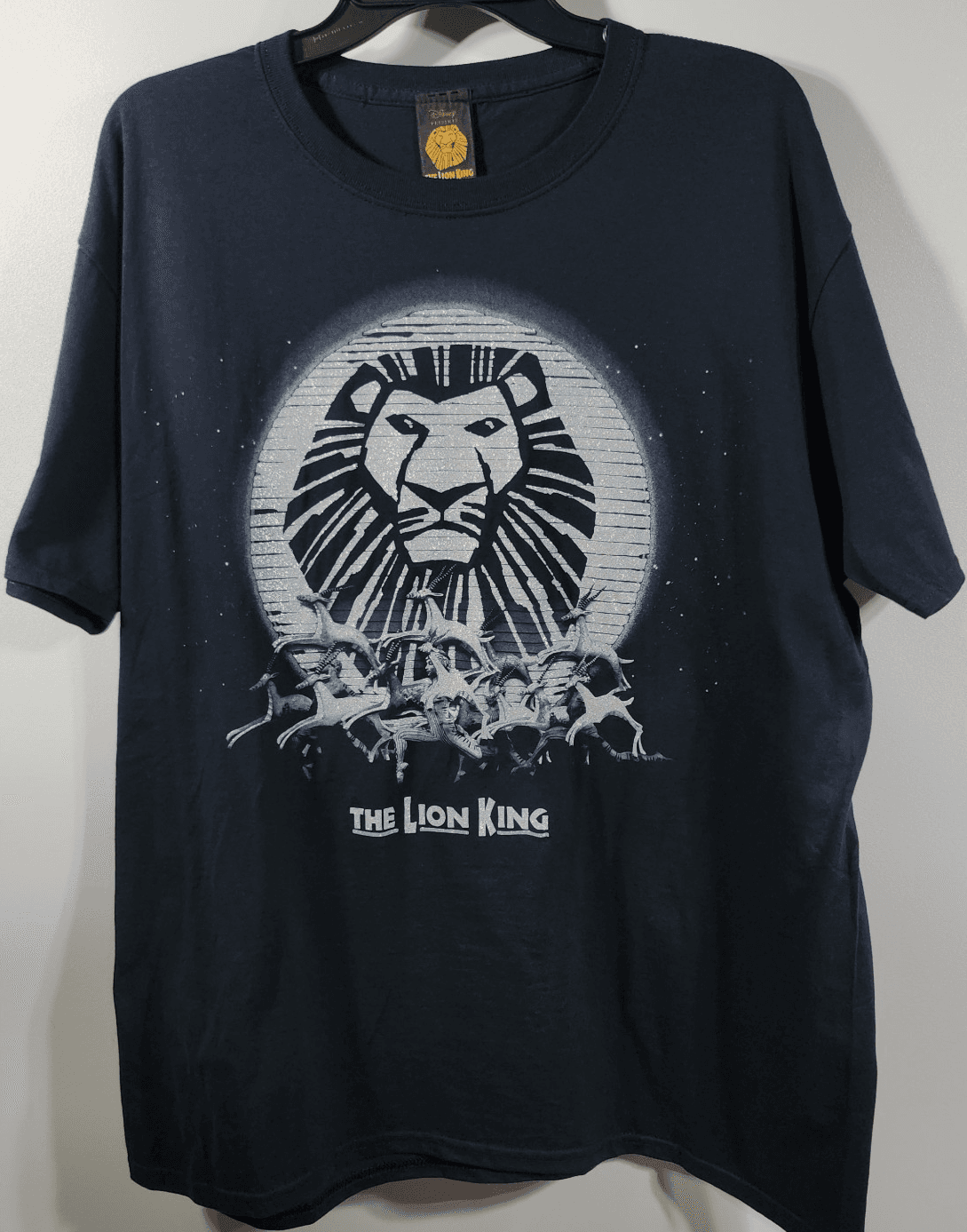 Disney Lion King T Shirt Men's XL Black Short Sleeve Sparkly Graphic