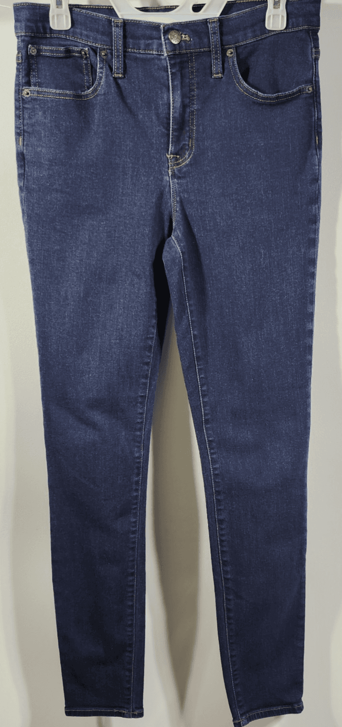 J. Crew 9" Mid-Rise Skinny Jeans Women's Size 29 Tall Blue Denim