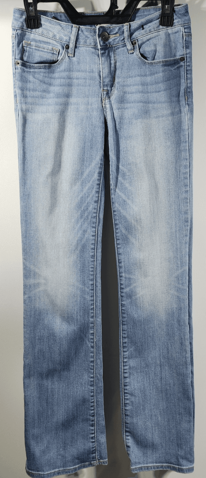 Y2K Bullhead Black Bootcut Women's 7 Jeans Low Rise Light Blue Stretch Denim