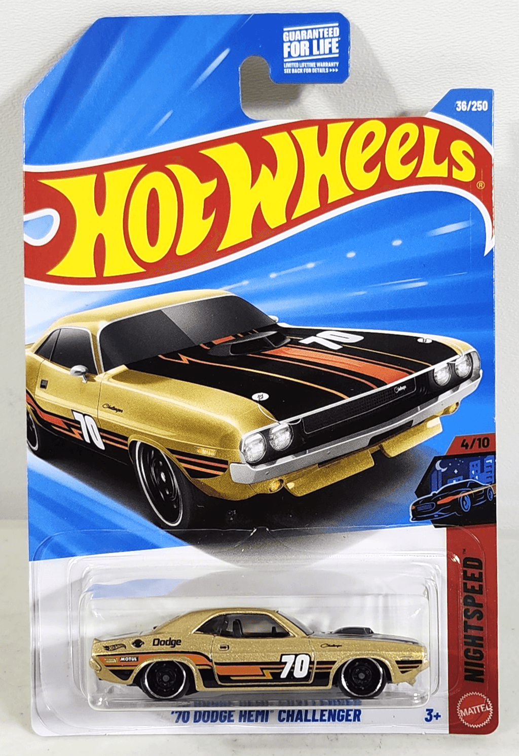 2026 Hot Wheels '70 Dodge Hemi Challenger Nightspeed Gold Car 1/64 Toy NEW