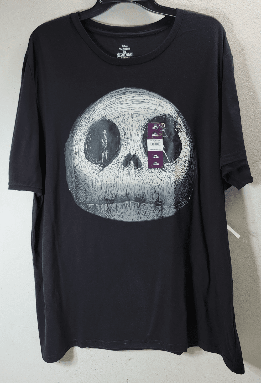 Disney Nightmare Before Christmas Jack Skellington Graphic T-Shirt 2XL Black