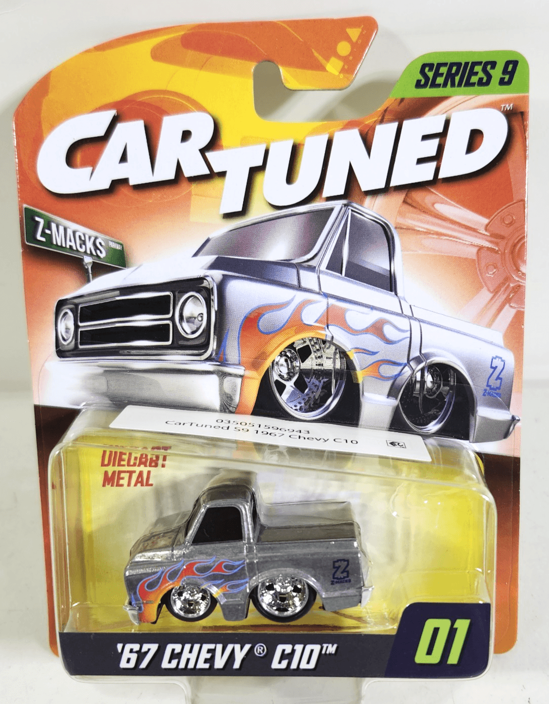 2026 Car Tuned ‘67 Chevy C10 Series 9 Silver Pickup Truck 1/64 Toy Vehicle MGA
