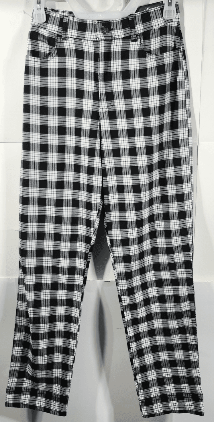 Hollister Women's Ultra High-Rise Mom Pants Size XS Black White NEW