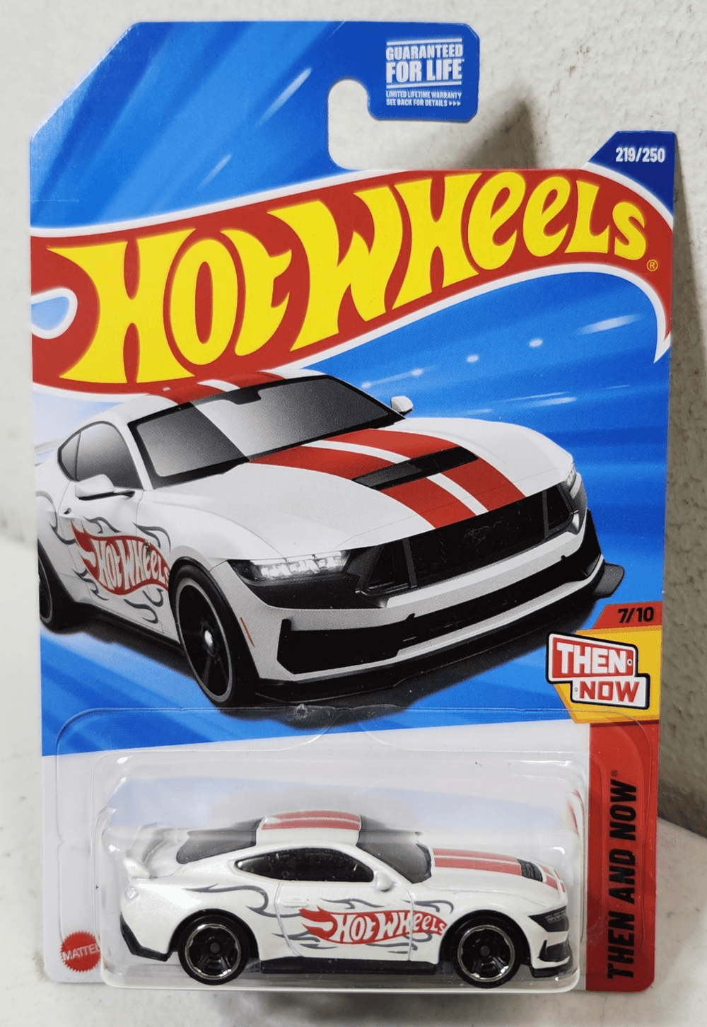 2025 Hot Wheels Ford Mustang Dark Horse Then and Now White Car 1/64 Toy NEW
