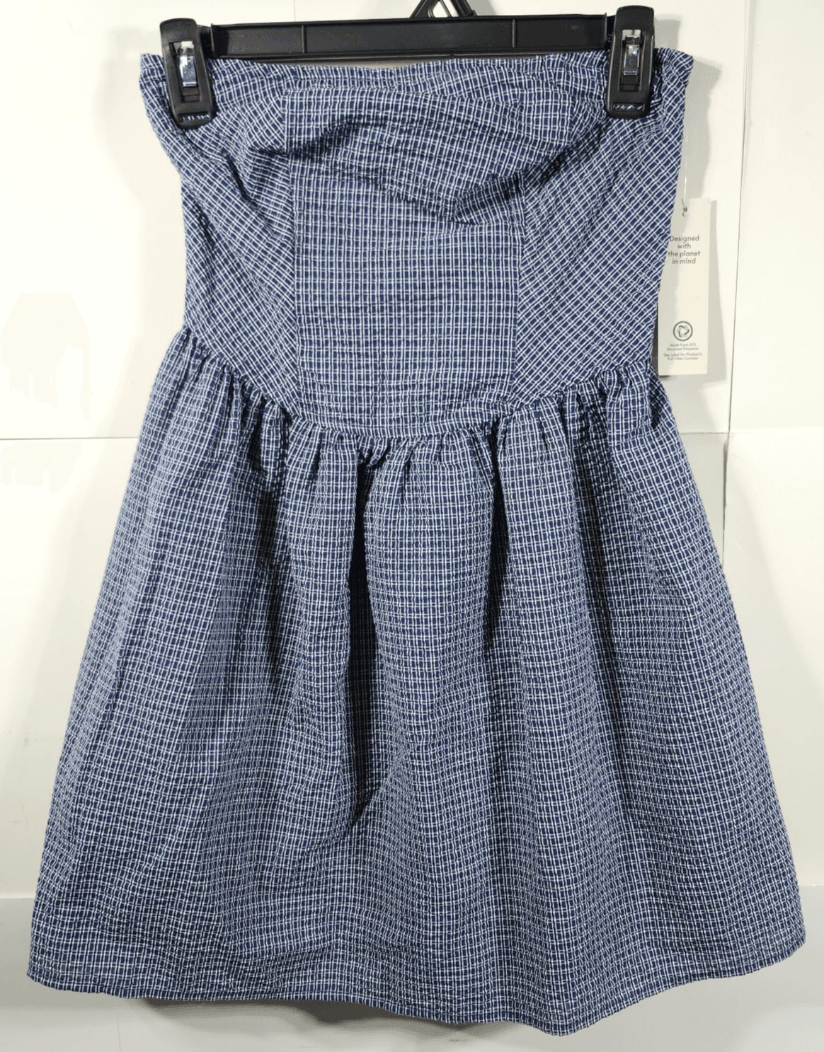 No Boundaries Women's Tube Dress Size XS Blue White NEW
