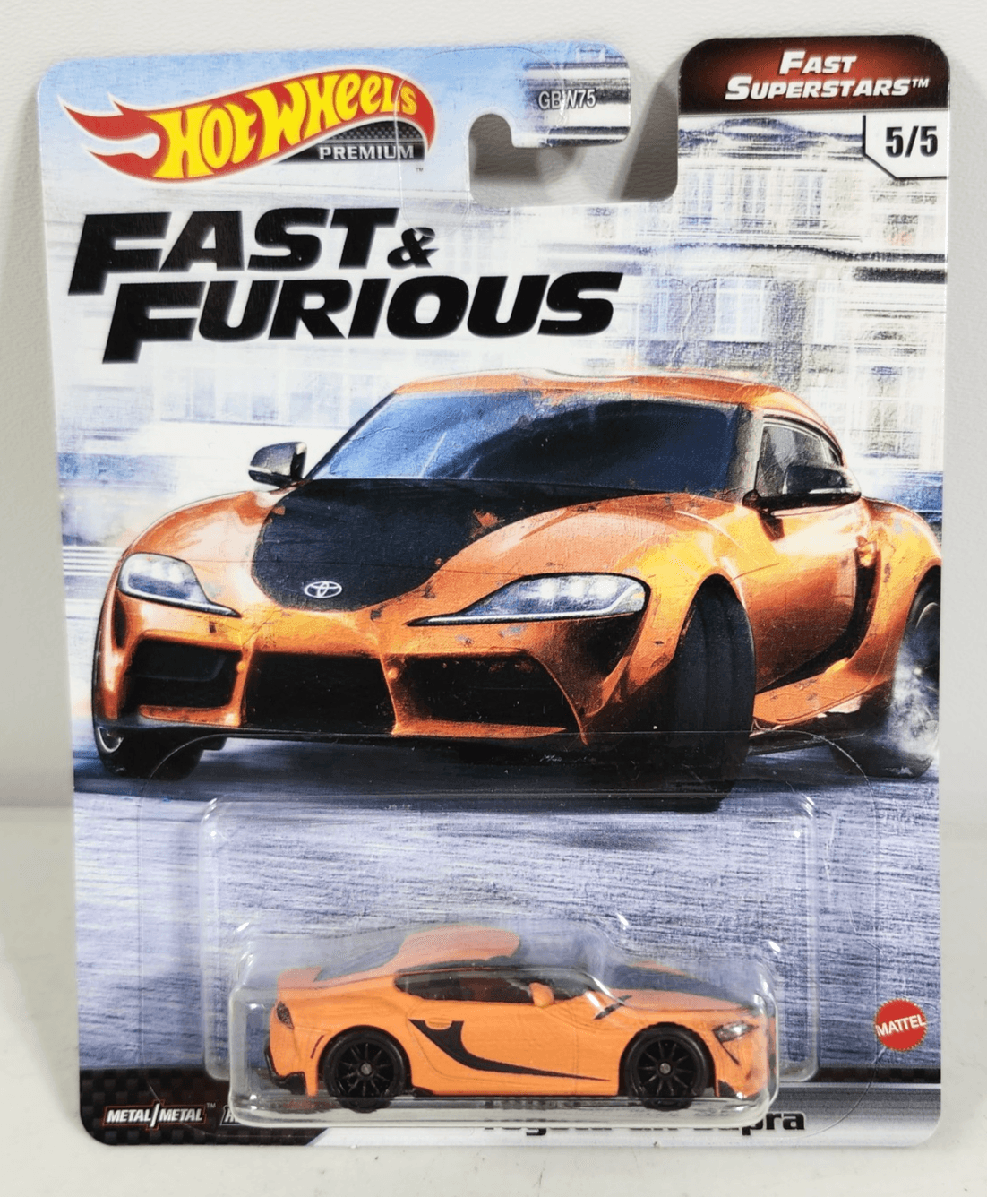 Hot Wheels Fast & Furious Premium Fast Superstars Toyota GR Supra Orange Car NEW