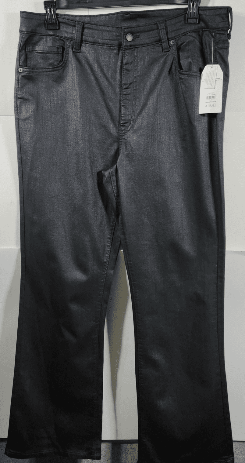 Time & Tru Womens 18 Black Flare High Rise Pants NEW