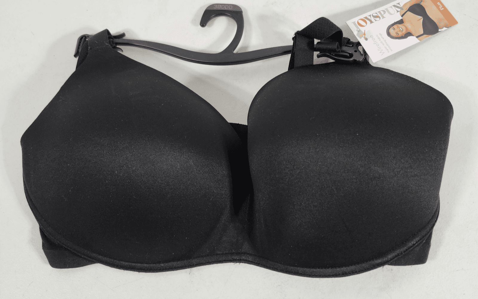Joyspun Women’s 38DDD Wirefree Black Bra Soft Plus Size NEW