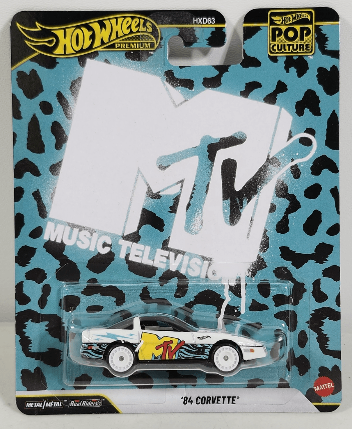 2025 Hot Wheels Premium Pop Culture MTV '84 Corvette Car 1/64 Toy Vehicle NEW