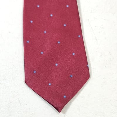Wembley Leatherback Satins Men's Necktie Tie Red Diamond Made in USA